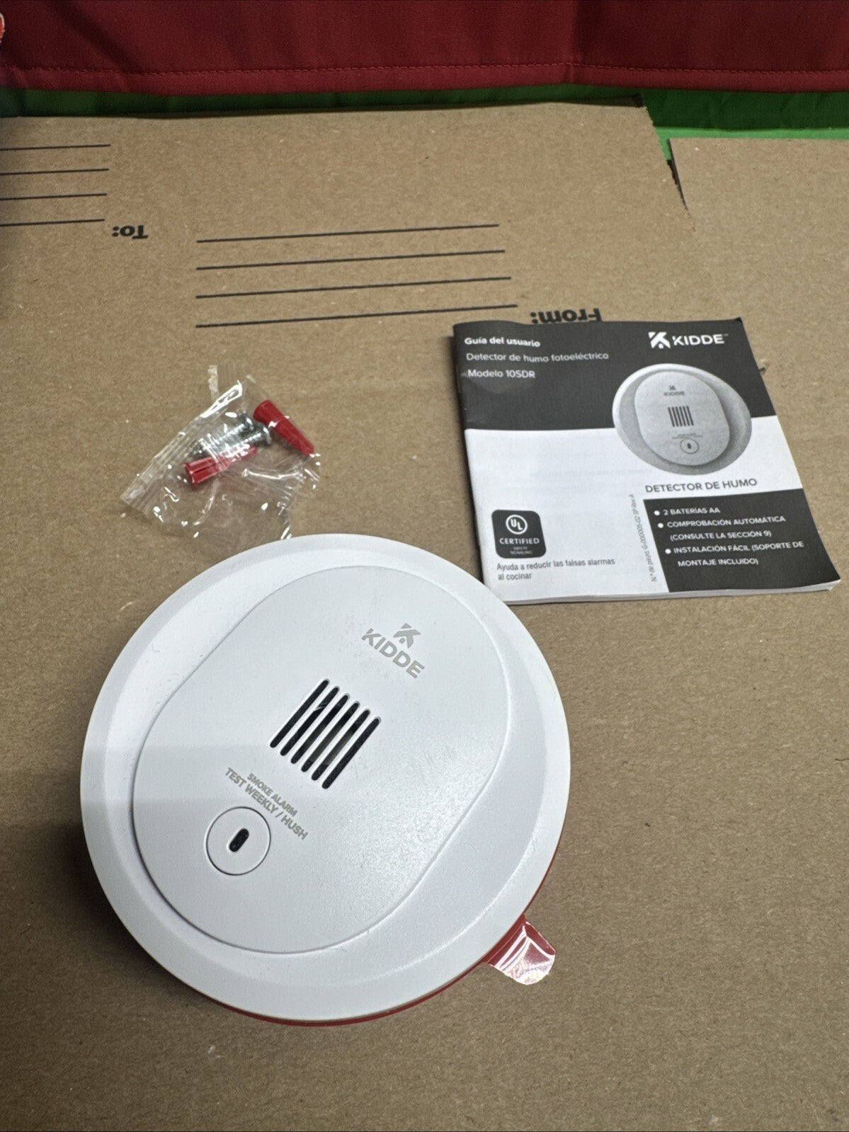 Kidde 10SRD Compact 4" Battery Powered Smoke Detector w/ Photoelectric Sensor