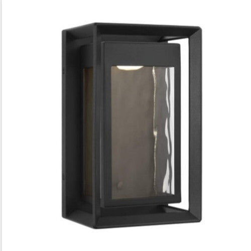 Studio Urbandale Small 1-light Textured Black Outdoor Integrated  LED Wall OB