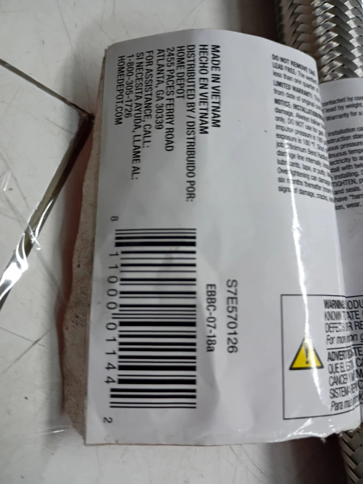 6 PK Everbilt 3/4" FIP x 3/4" FIP x 18" Stainless Steel Water Heater Connecter