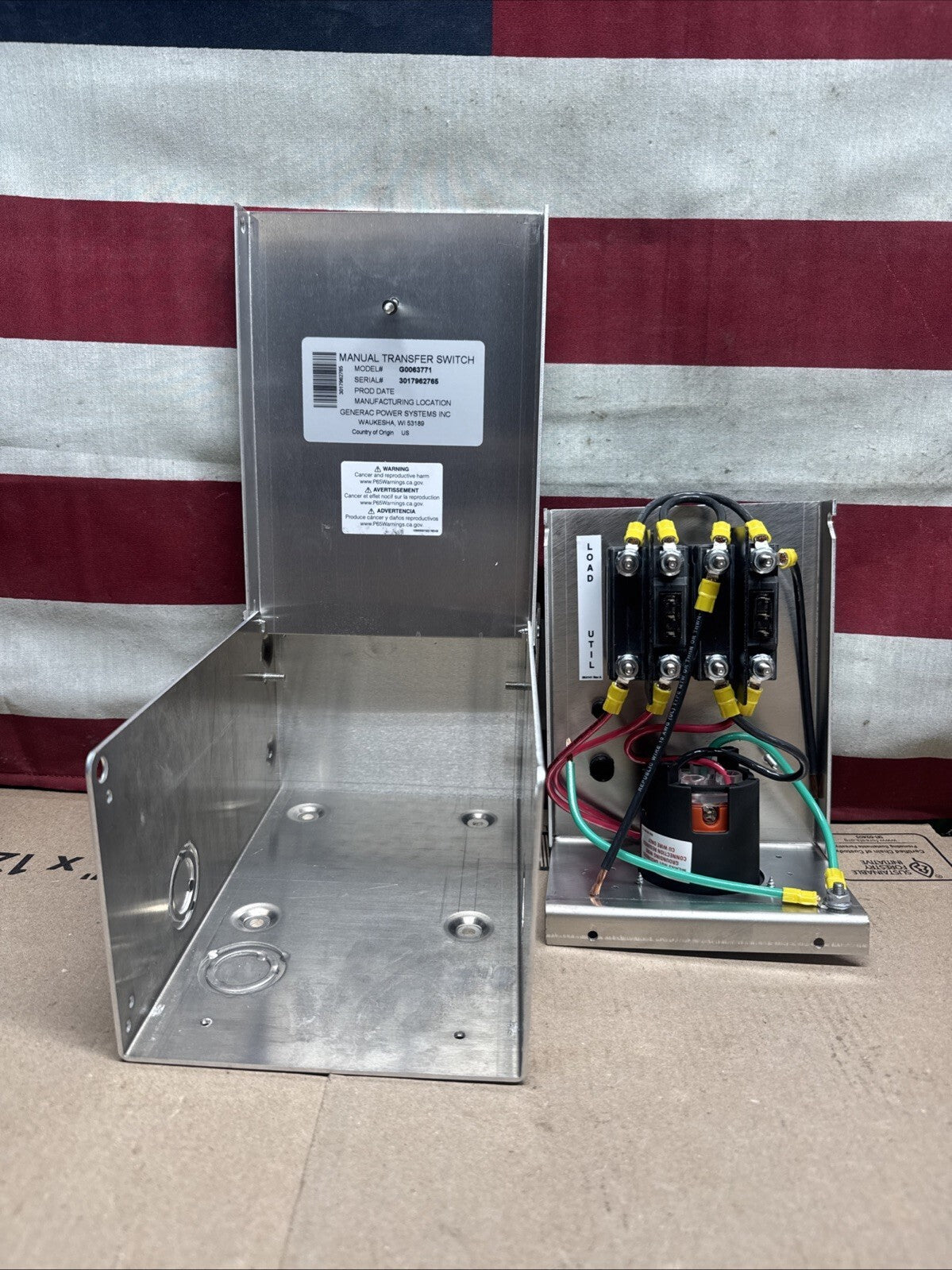 Generac Model#: G0063771 30-Amp 1-2 Circuit Manual Transfer SwitchBase