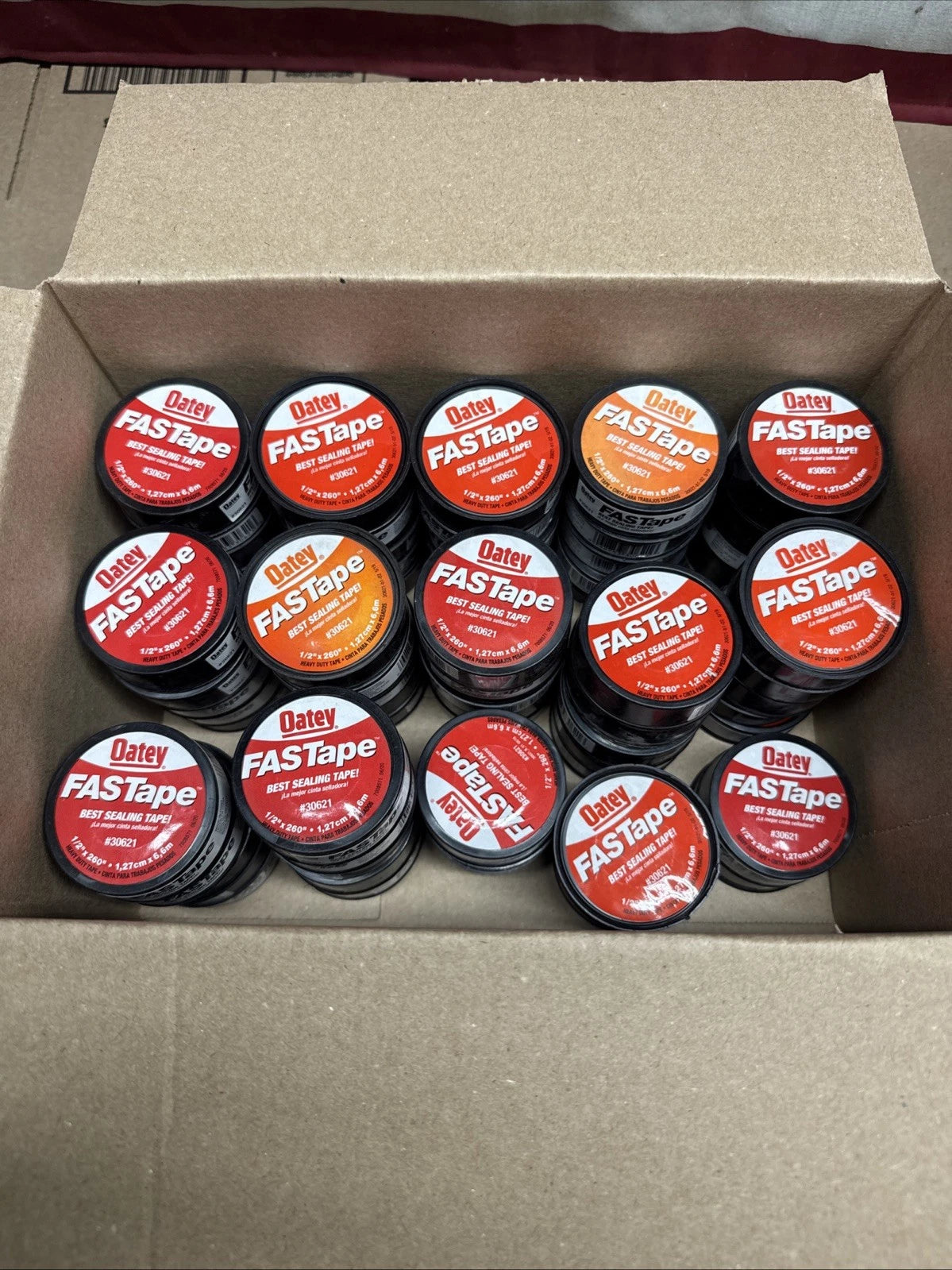 68 PACK Oatey Fastape 1/2 in. x 260 in. PTFE Thread Seal Tape NOB