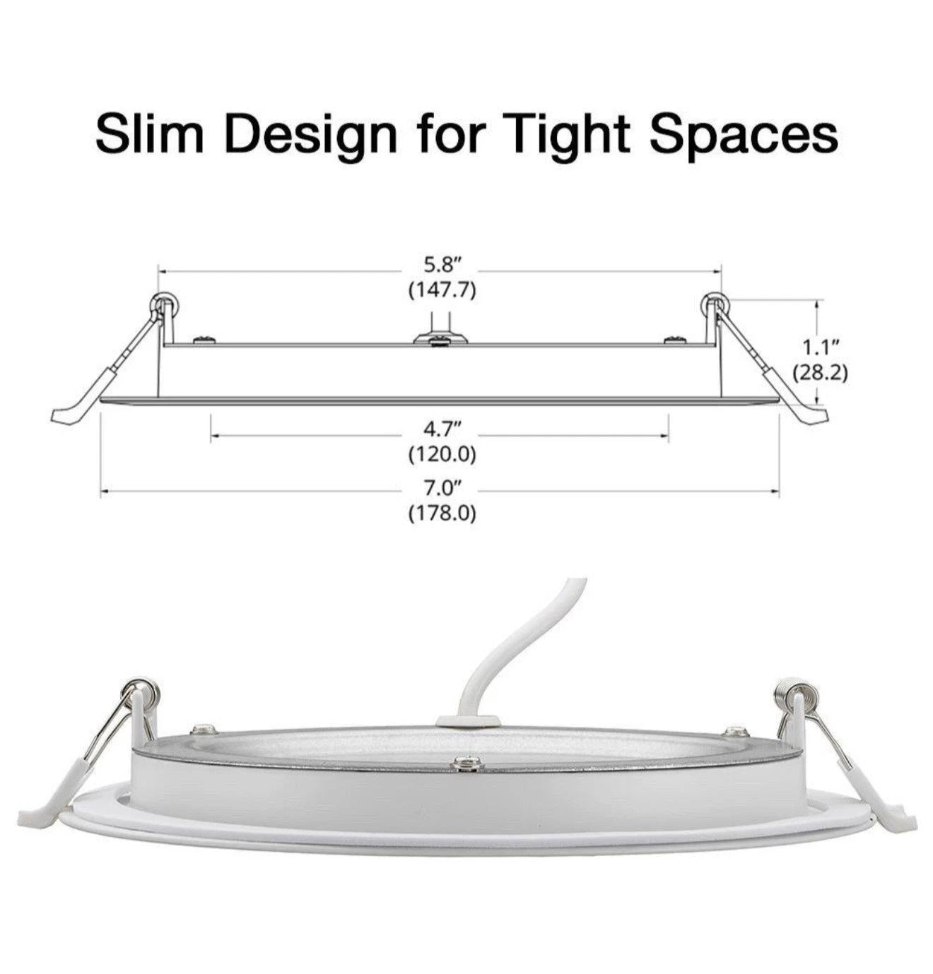 4PACK Commercial Electric 6” Color Changing LED Recessed Kit - 53807101A (White)