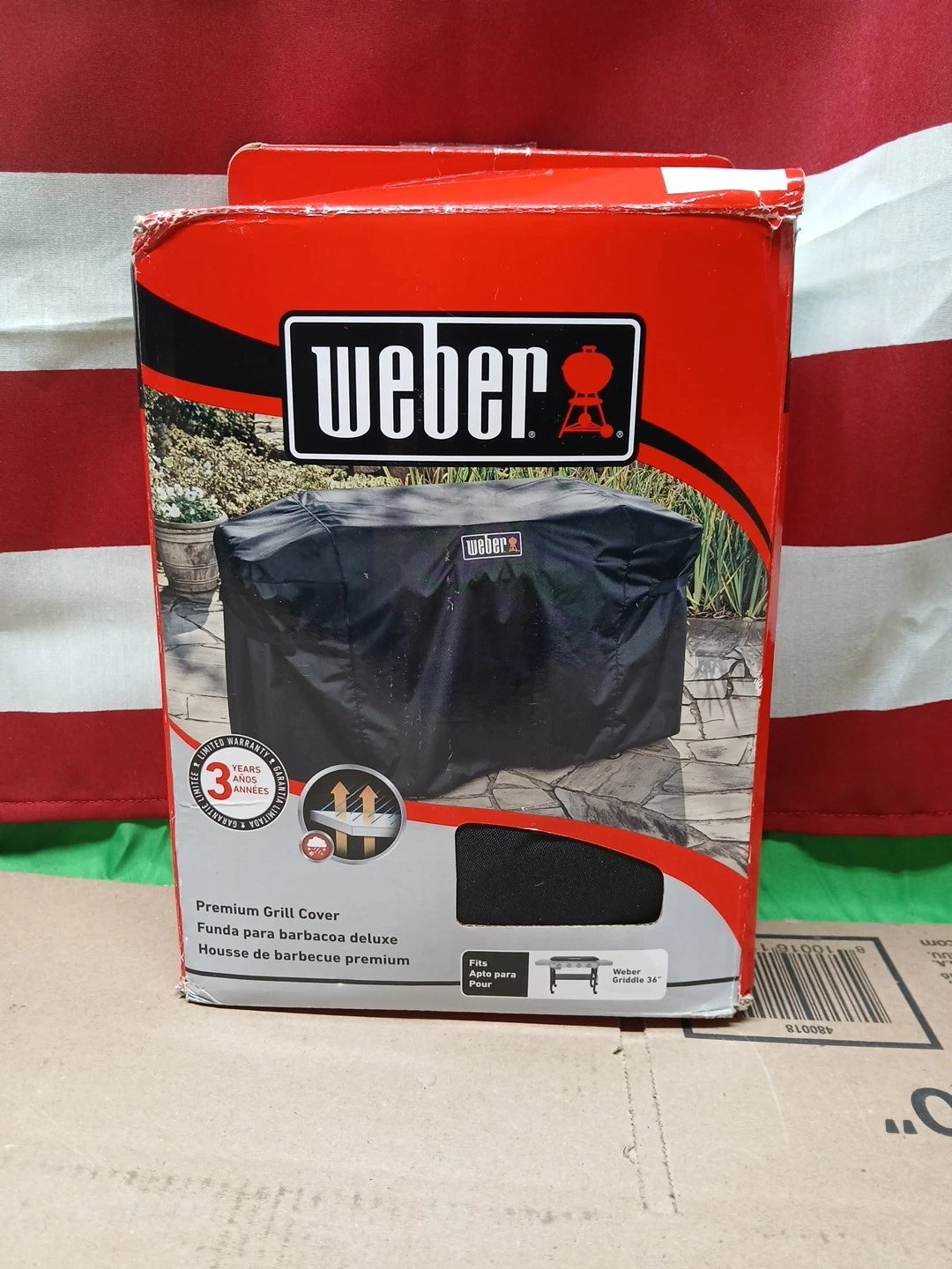 Weber Premium 36" Griddle Cover – NEW Open Box – Heavy-Duty Outdoor Grill Cover