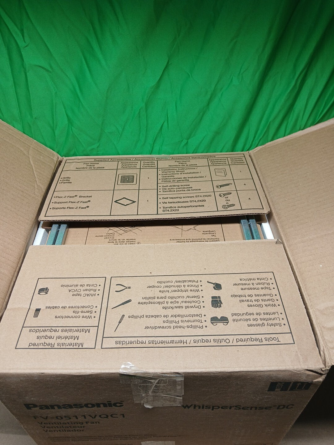 Panasonic FV-0511VQC1 110 CFM 0.3 Sone Ceiling Mounted Exhaust NEW OPEN BOX
