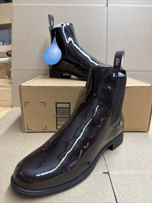 OVATION Women's Size 7.5 Finalist Elastic Patent Jod (455825BLK)