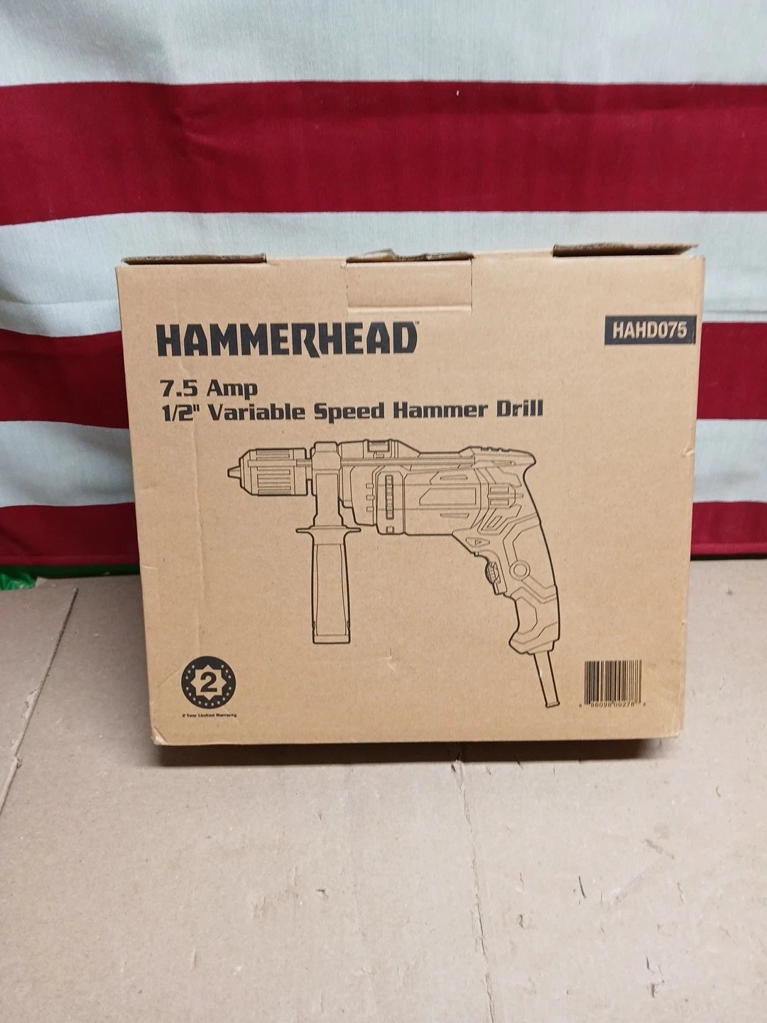 Hammerhead 7.5-Amp 1/2 Inch Variable Speed Hammer Drill HAHD075