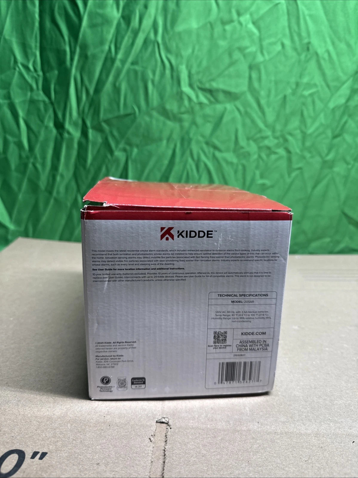 Kidde Smoke Alarm Model 20SAR Hard Wired Detector, battery, 4 Pack NEW OPEN BOX