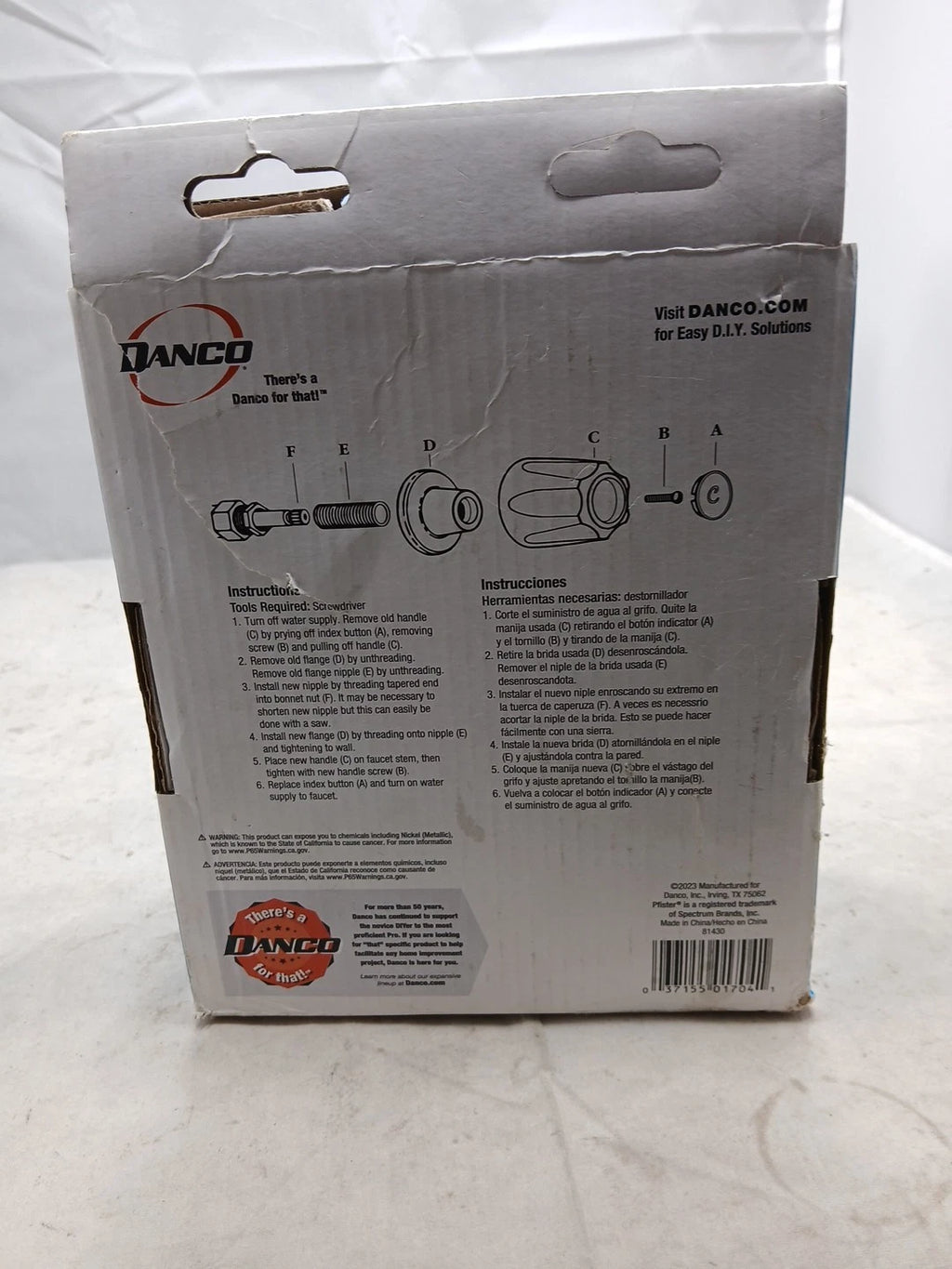 (1PK)Danco 81430 Trim Kit for Price Pfister Brushed Nickel New Open Box
