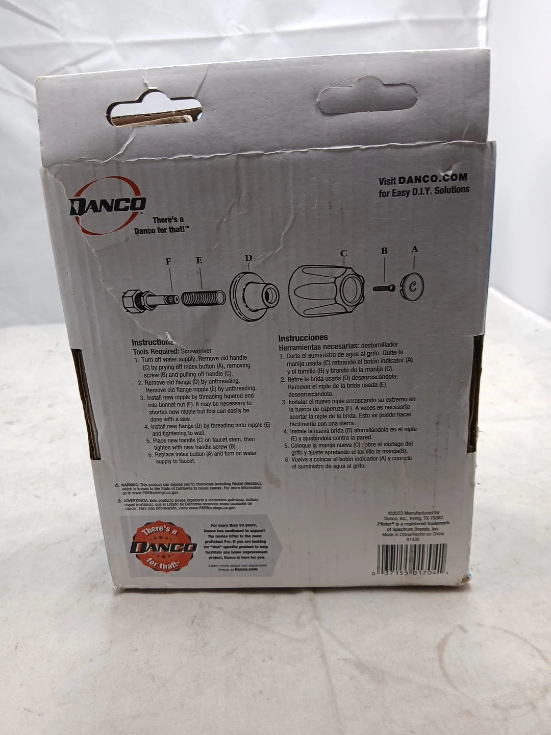 (1PK)Danco 81430 Trim Kit for Price Pfister Brushed Nickel New Open Box