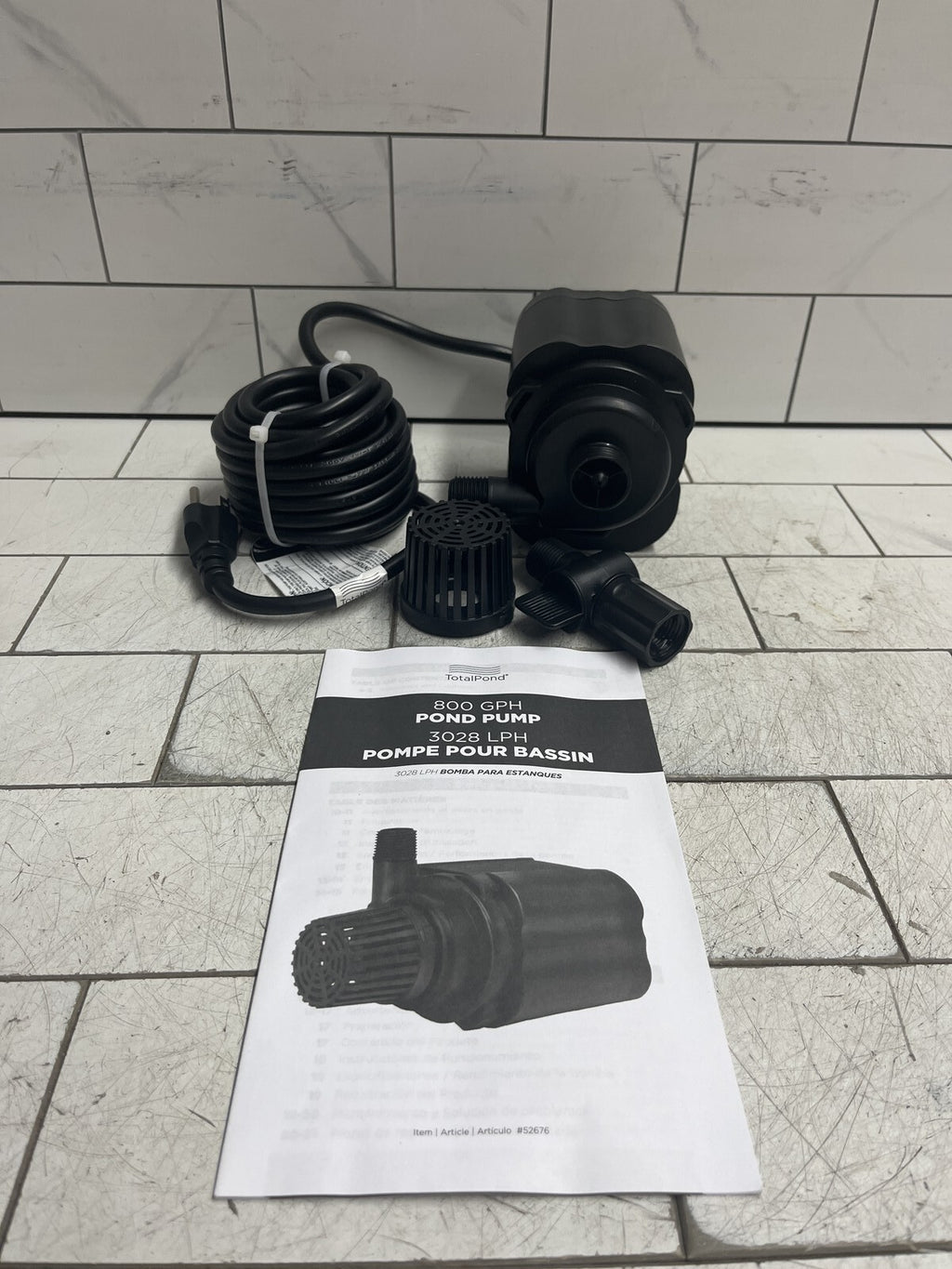 TotalPond 52676 Large Pond Pump  Large Pond Pump with Flow Control 800 GPH OB