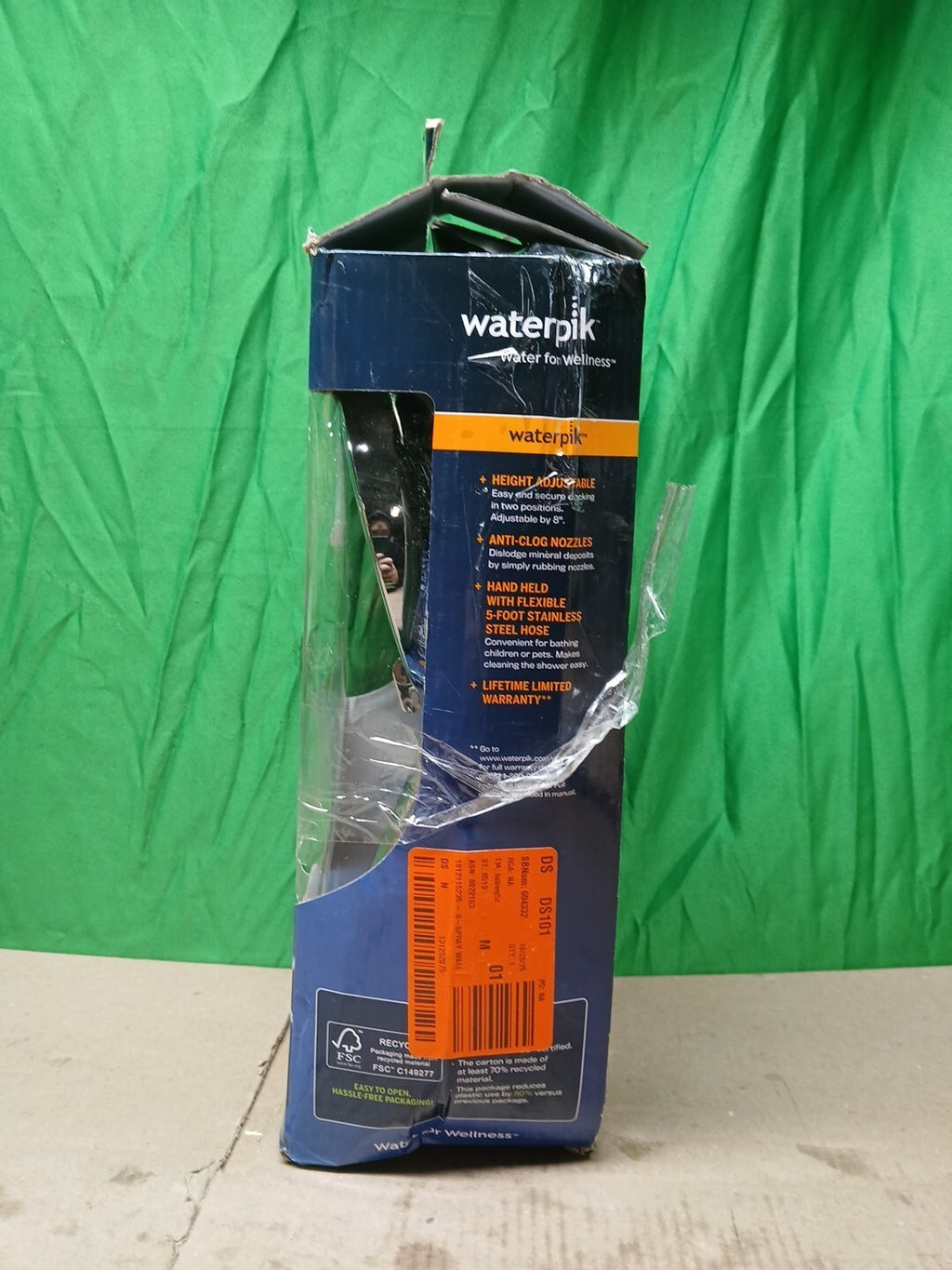 Waterpik 8-Spray Wall Mount Magnet Multi Height Handheld Shower Head 1.8 GPM..