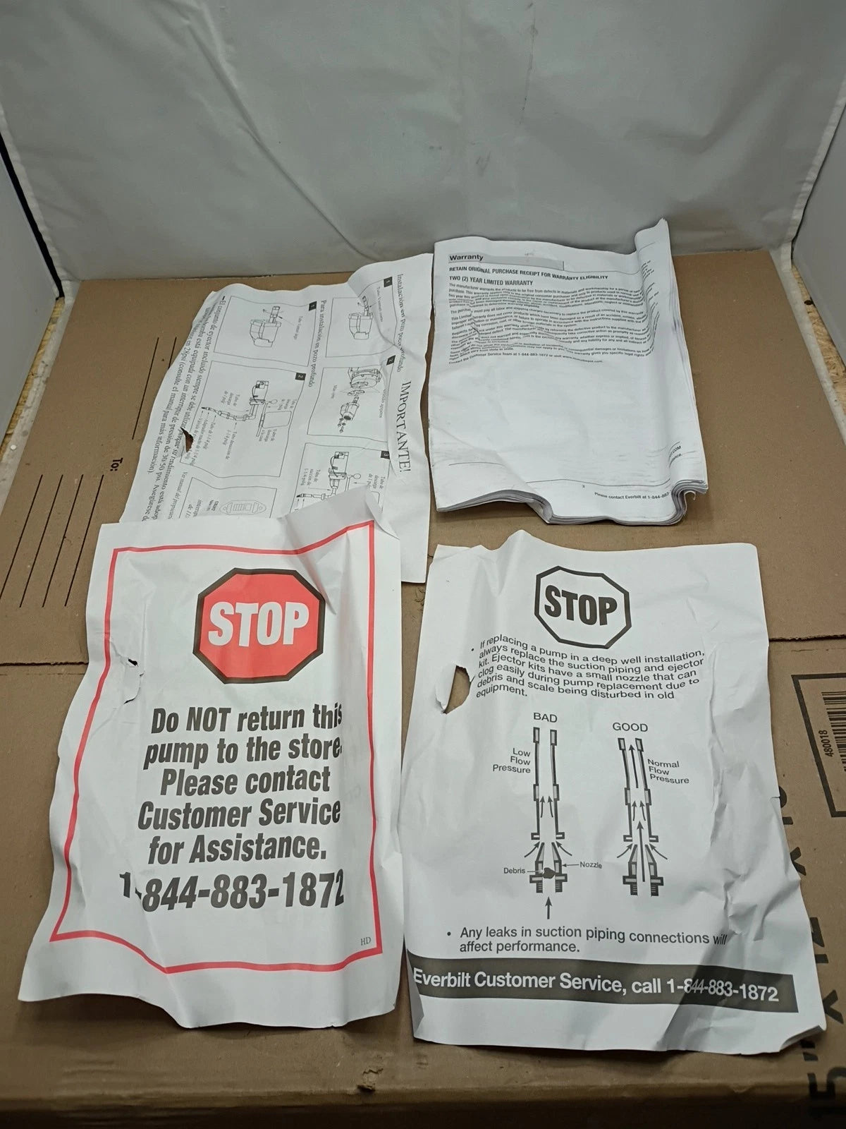 Everbilt 1 HP Professional Convertible Jet Pump. Read Description*PARTS ONLY*