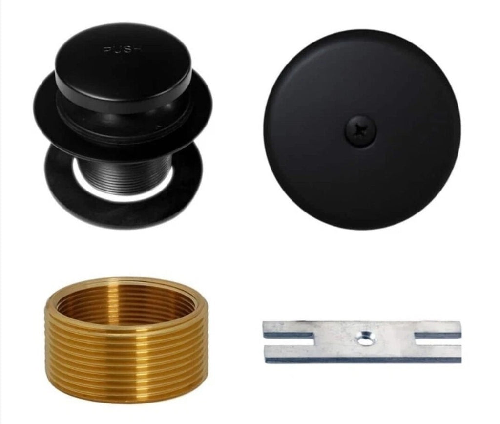Westbrass Tub Drain Kit Matte Black R931K 1-1/2"