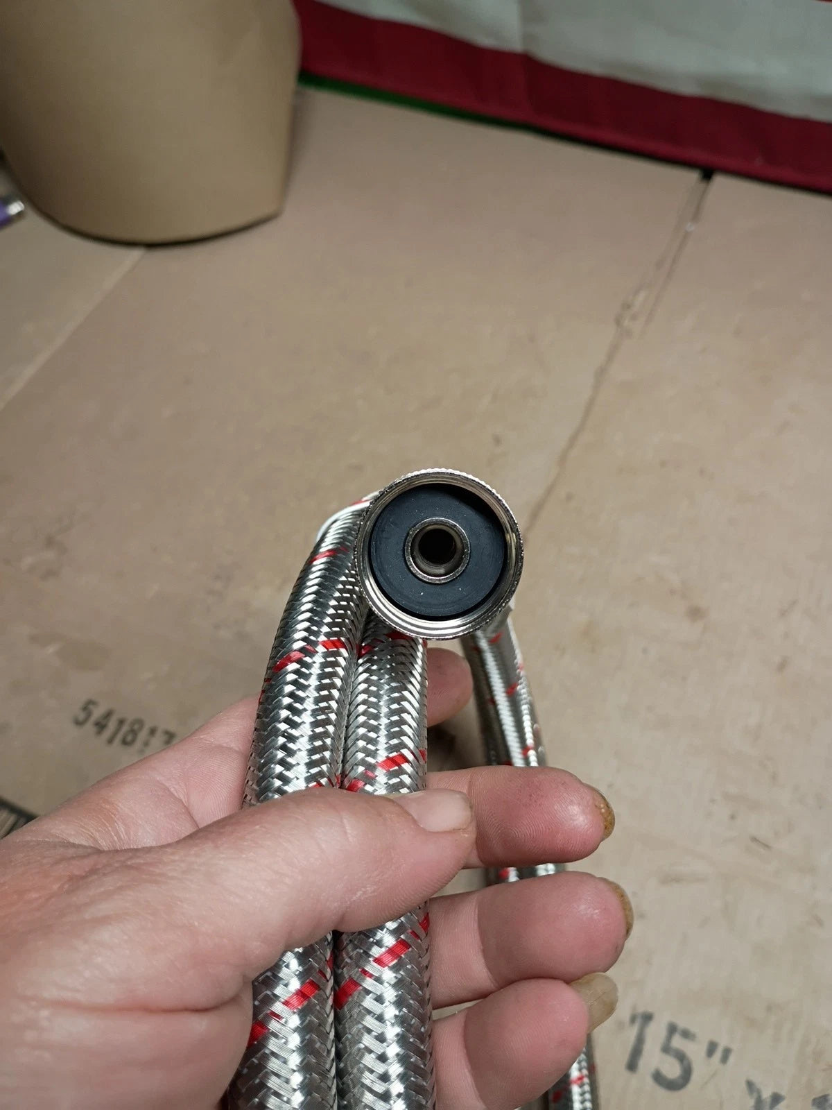 2 Pk Everbilt Washing Machine Supply Lines 3/4" FHT x 3/4" FHT x 5FT