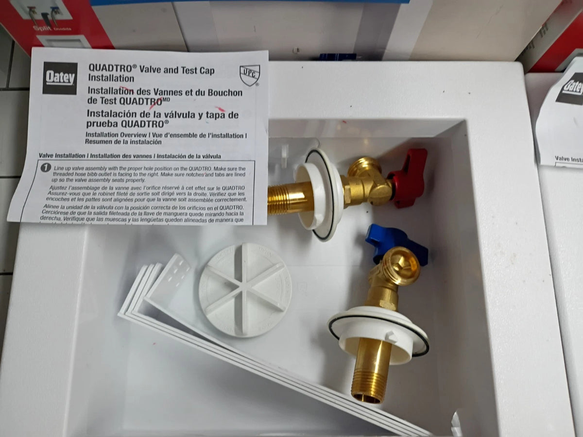 (2 Pack) Oatey 38529 Washing Machine Center Drain Outlet Box With Swt Valves OB