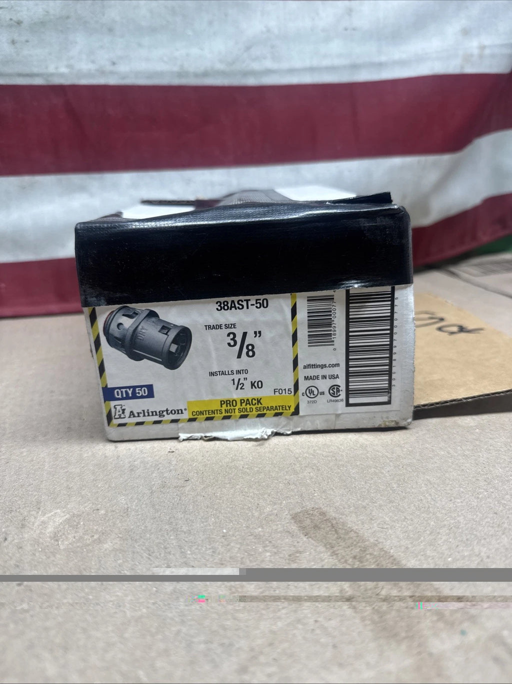 Arlington Industries 38AST 3/8" Snap2 IT Connector Box of 50