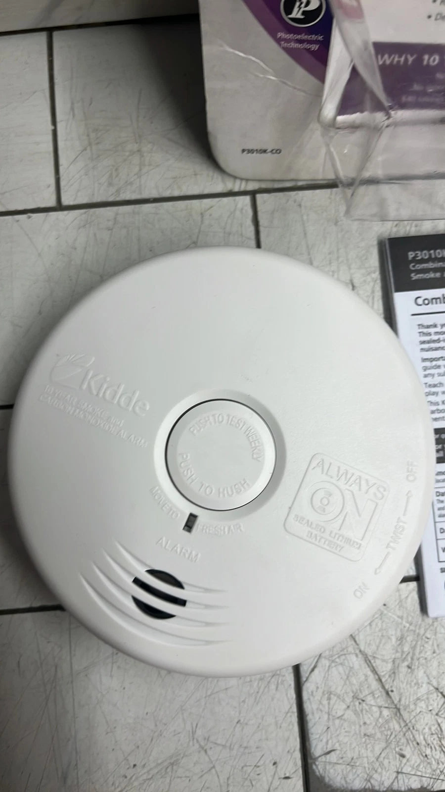Kidde P3010K-CO 10Year Worry-Free Battery Smoke & Carbon Monoxide Alarm New OB