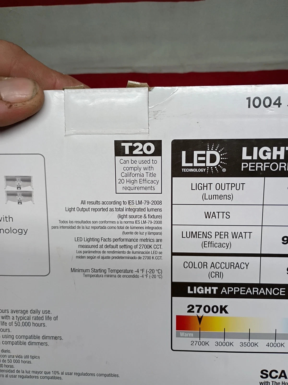 5/6 in CEC T20 LED Recessed Trim Adjustable Color Changing Technology, Open Box,
