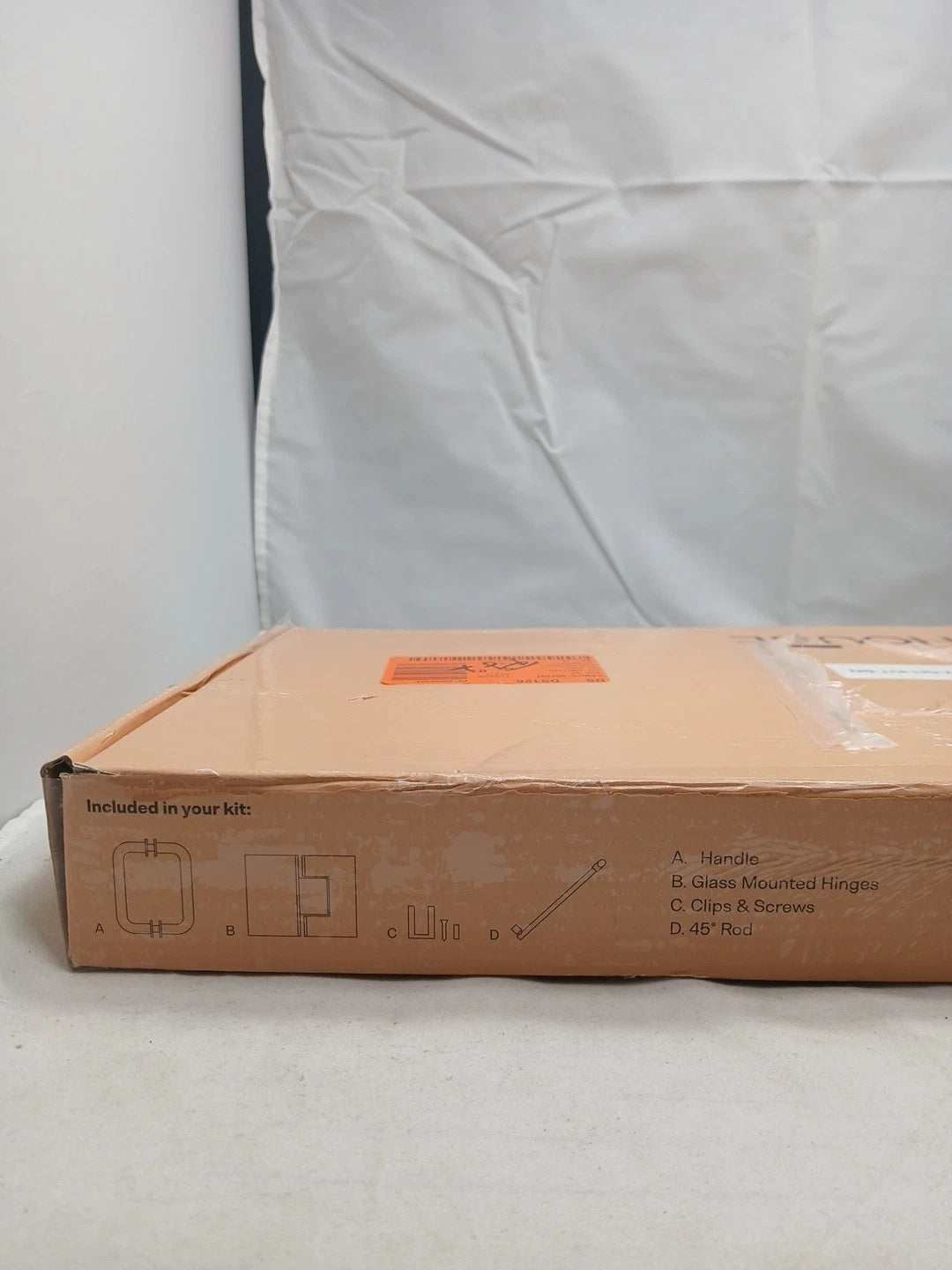 Pivot Frameless Corner Shower Enclosure HINGES For 34 in W x 48 in. D x 78 in. H