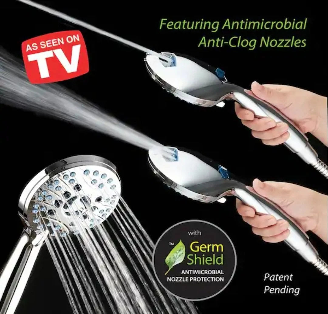 8-Spray Patterns 2.5 GPM 4.5 in. Wall Mounted Dual Shower Head New