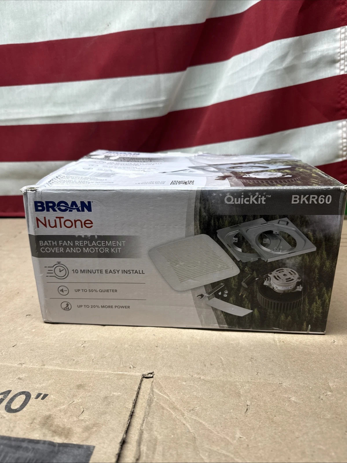 Broan-NuTone BKR60 QuicKit Bath Fan Motor with Grille Upgrade Kit 60 CFM 2.5