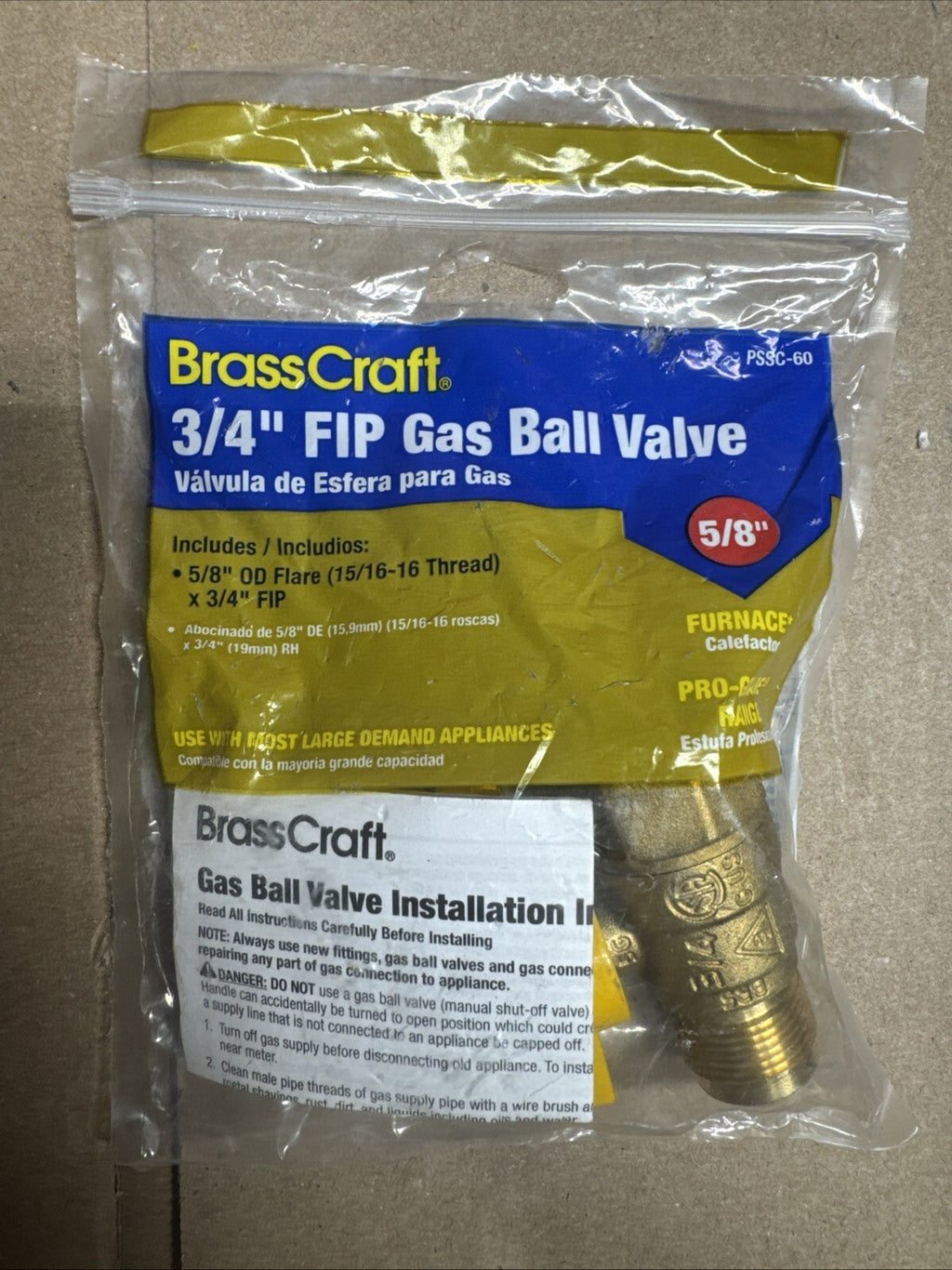 Lot Of 40 BrassCraft PSSC-60 3/4" FIP Gas Ball Valve w/ 58" OD Flare NEW