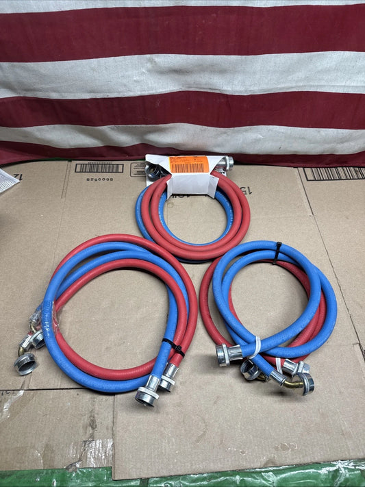 3PK Everbilt 1004 061 203 Rubber Washing Machine Hoses 4ft 3/4" FHT x 3/4" FHT,
