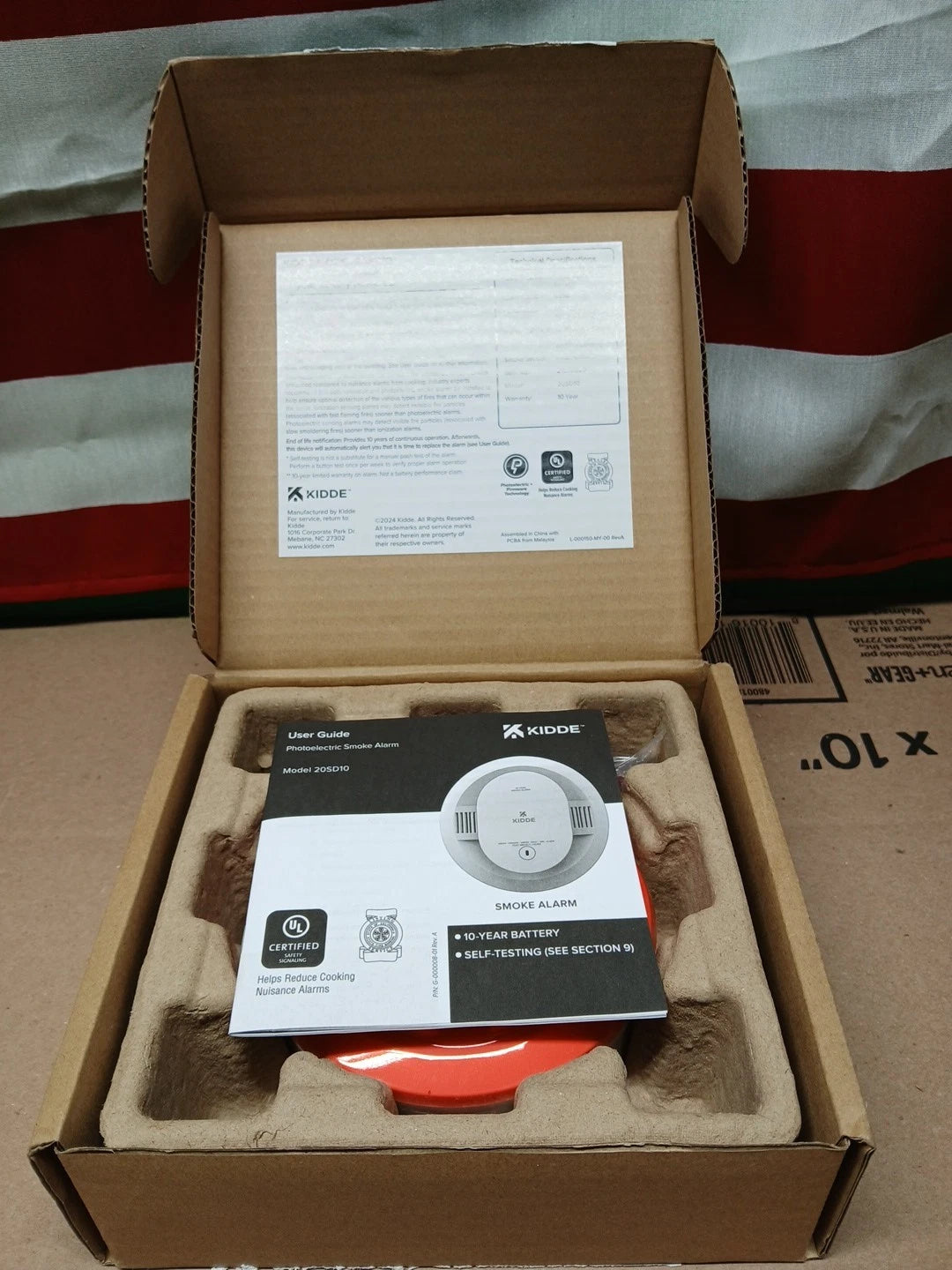 Kidde Smoke Detector 10 Year Battery Powered LED Warning Light Indicators 20SD10
