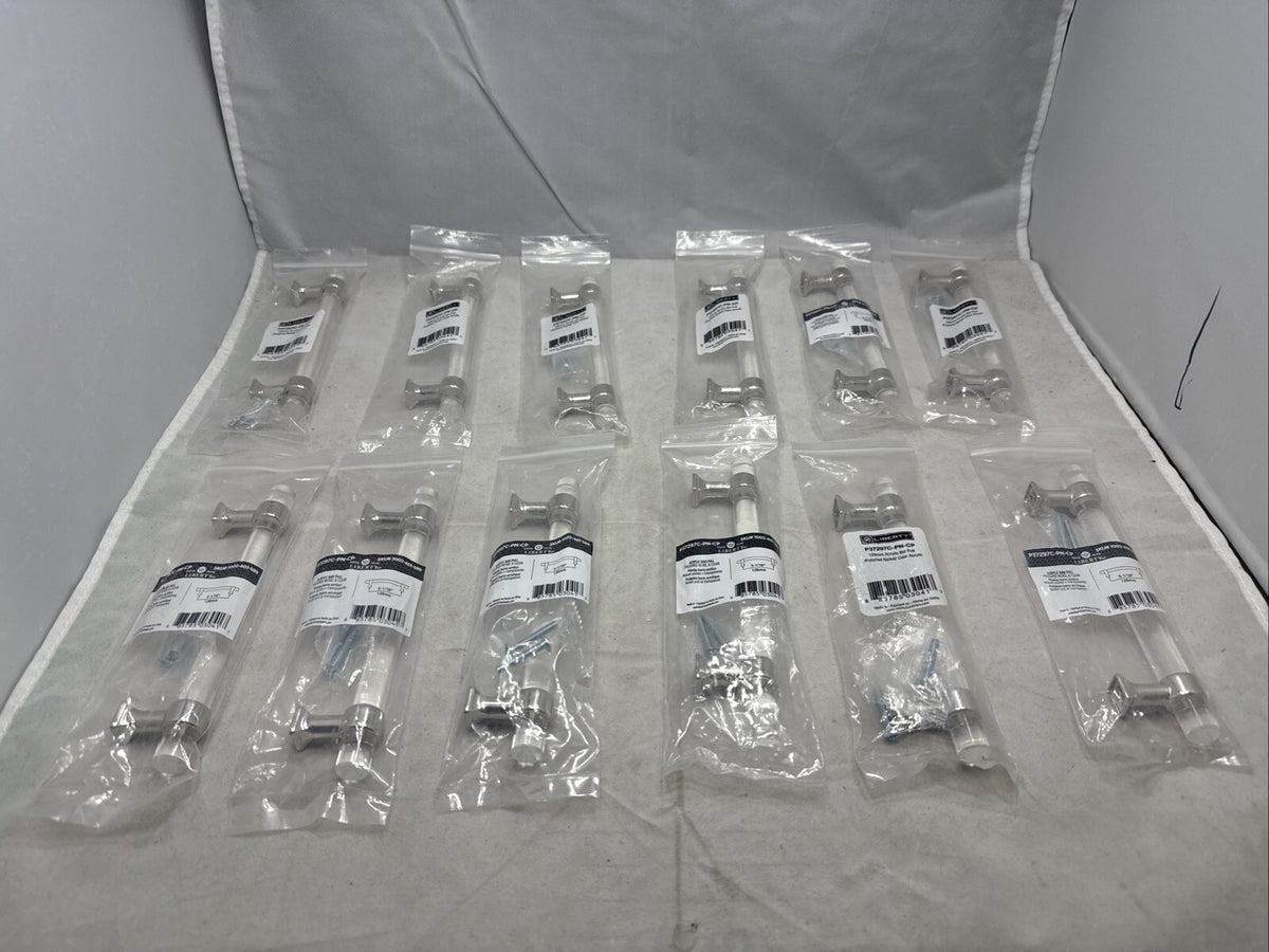 12-PACK Liberty 5-1/16 in Acrylic Polished Nickel & Clear Cabinet Drawer Pull...