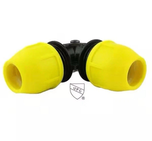 HOME-FLEX 3/4 in. IPS DR 11 Underground Yellow Poly Gas Pipe 90-Degree Elbow