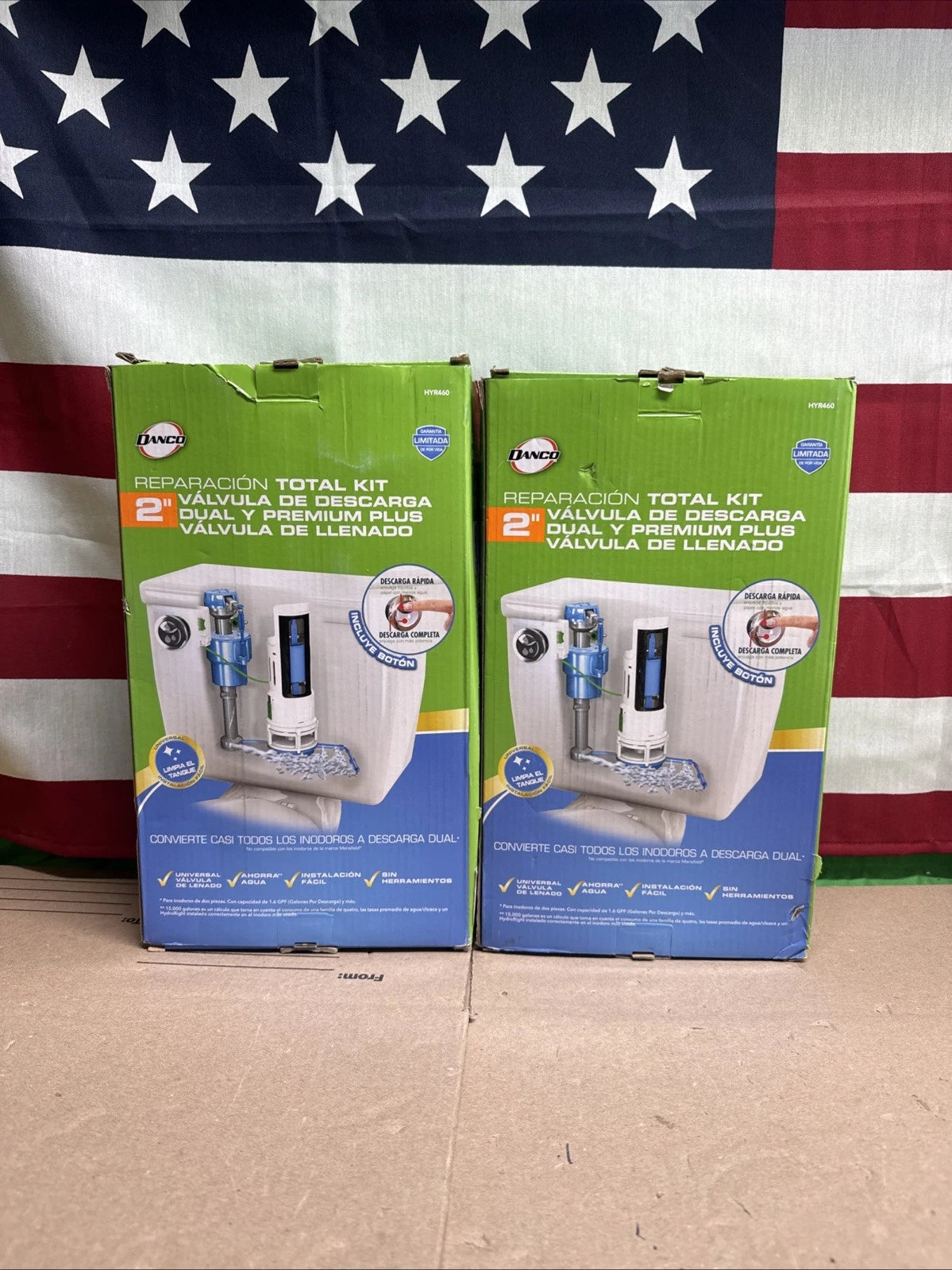 2PK Danco HyrdroRight Universal Water-Saving Toilet Repair Kit White HYR460 NOB