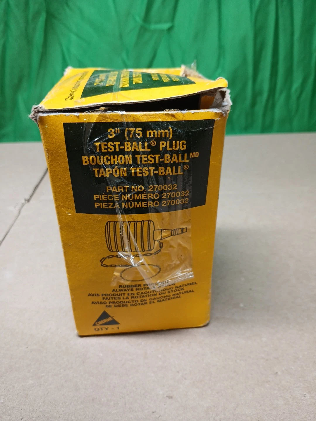 CHERNE 3 in. Rubber Test-Ball Pipe Plug 270032 NEW OPEN BOX