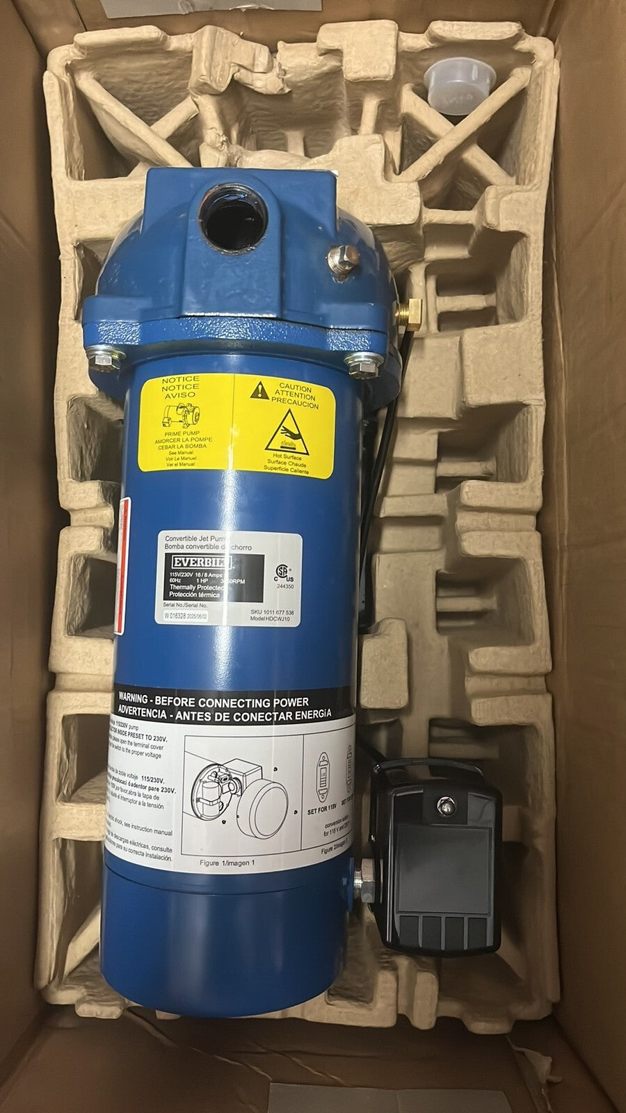 Everbilt HDCWJ10 1HP Professional Convertible Jet Pump *FOR PARTS*