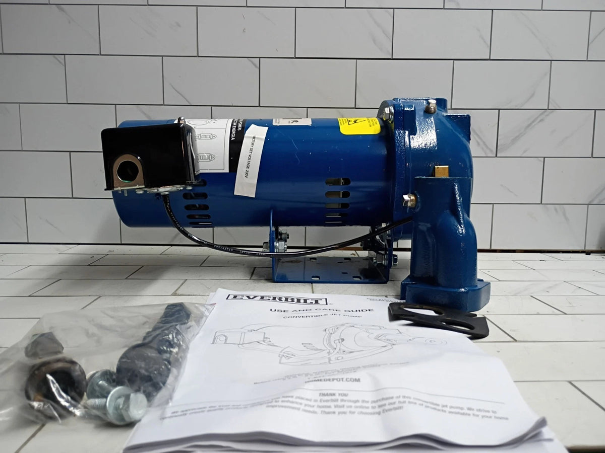 Everbilt HDCWJ10, 1 HP Professional Convertible Jet Pump 24 GPM PARTS ONLY READ