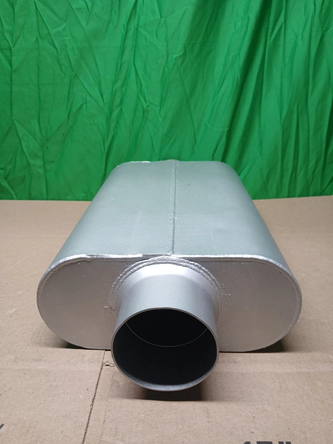 Universal Mufflers Dual Chamber inlet (ID) outlet (ID) overall 17" 3" Silver