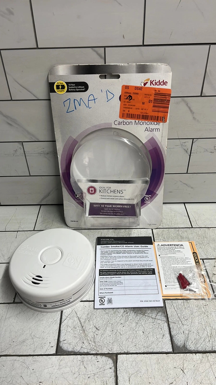 Kidde P3010K-CO 10Year Worry-Free Battery Smoke & Carbon Monoxide Alarm New OB