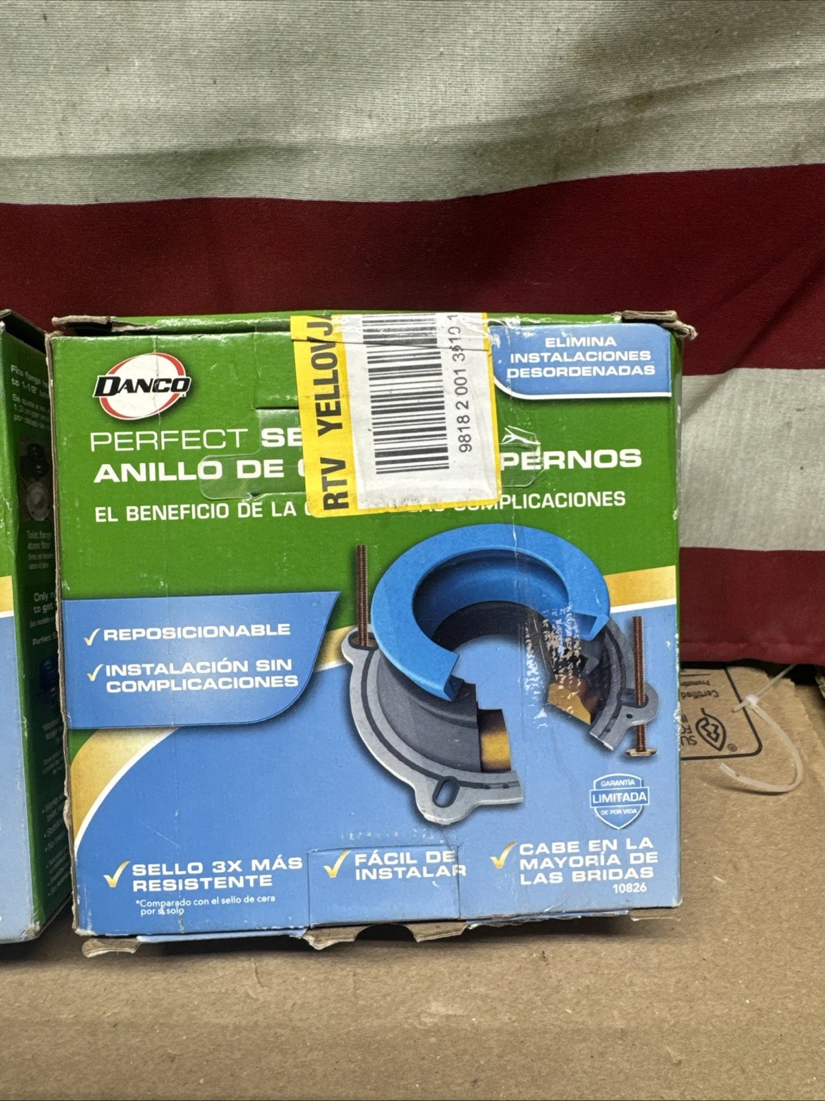 5PK Perfect Seal Toilet WaxRing, Missing Bolts, 10826