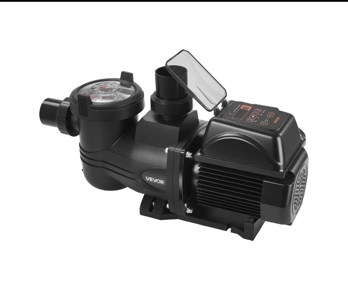 VEVOR Variable Speed Pool Pump 2 HP 220V 145 GPM In/Above Swimming Pool Pump OB