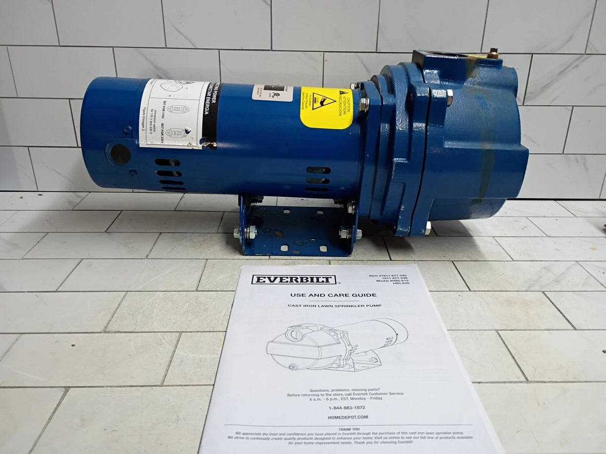 Everbilt 1-1/2HP Cast Iron Lawn Irrigation Pump, 115 /230 Dual Voltage FOR PARTS