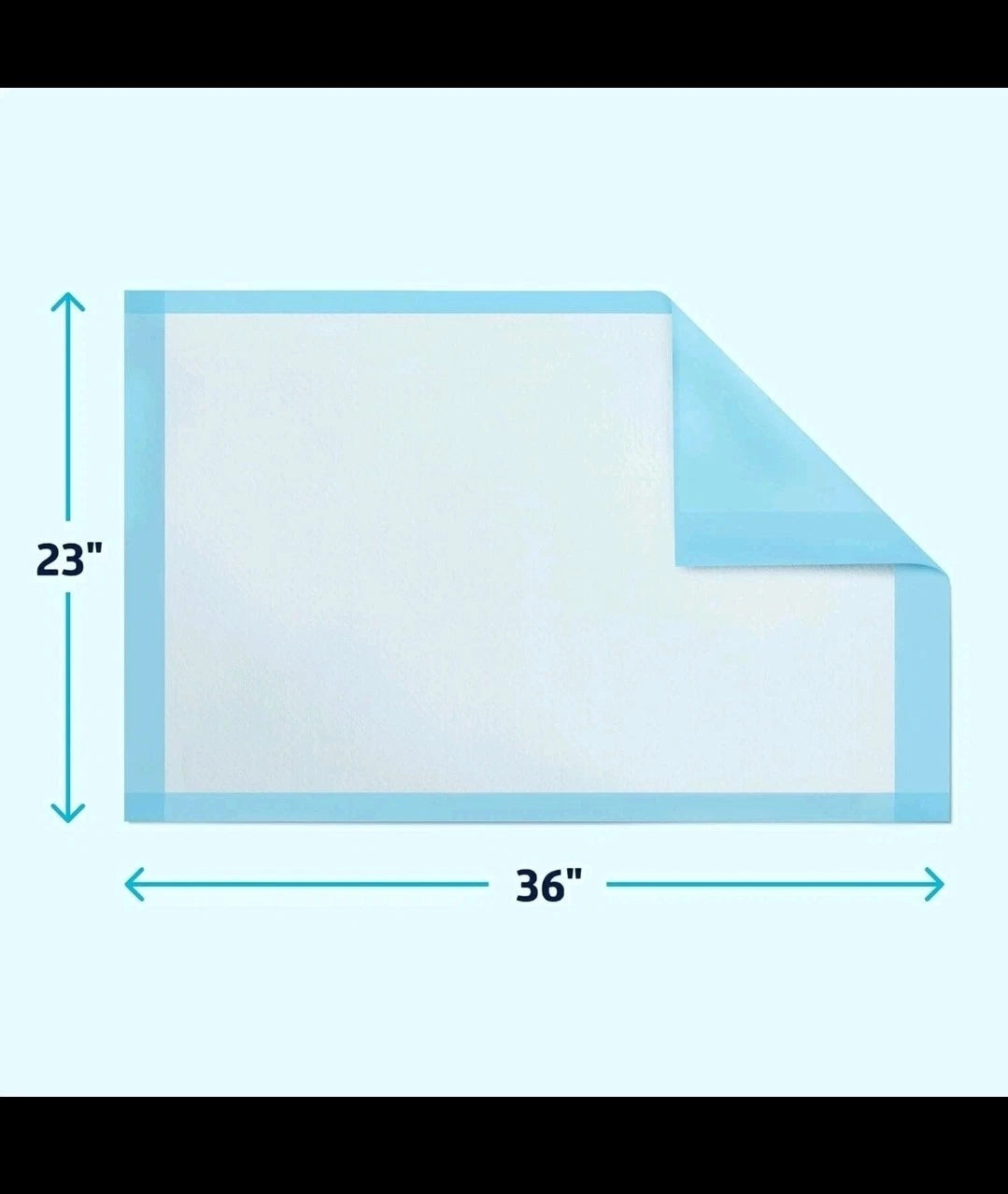 NEW Medline Light Absorbency Underpad, 23" x 36", 50 Count, Disposable Bed