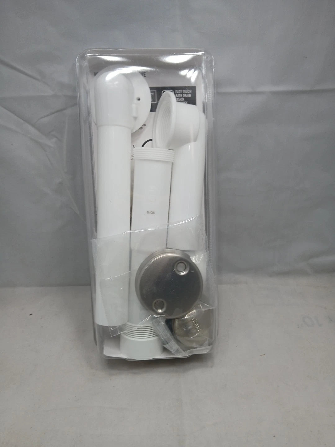 LOT OF 4 Everbilt Trip Lever 1-1/2 in Brushed Nickel Trim White PolyPropylene