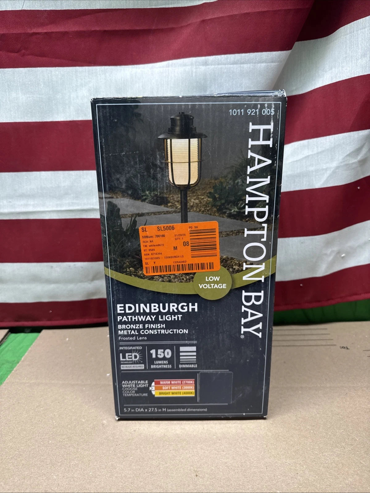 Hampton Bay Edinburgh 20.5in Low Voltage Pathway Bronze New B67