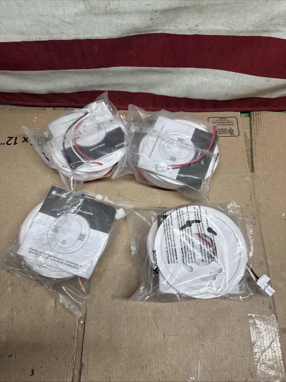 Kidde Smoke Alarm Model 20SAR Hard Wired Detector, battery, 4 Pack NEW OPEN BOX