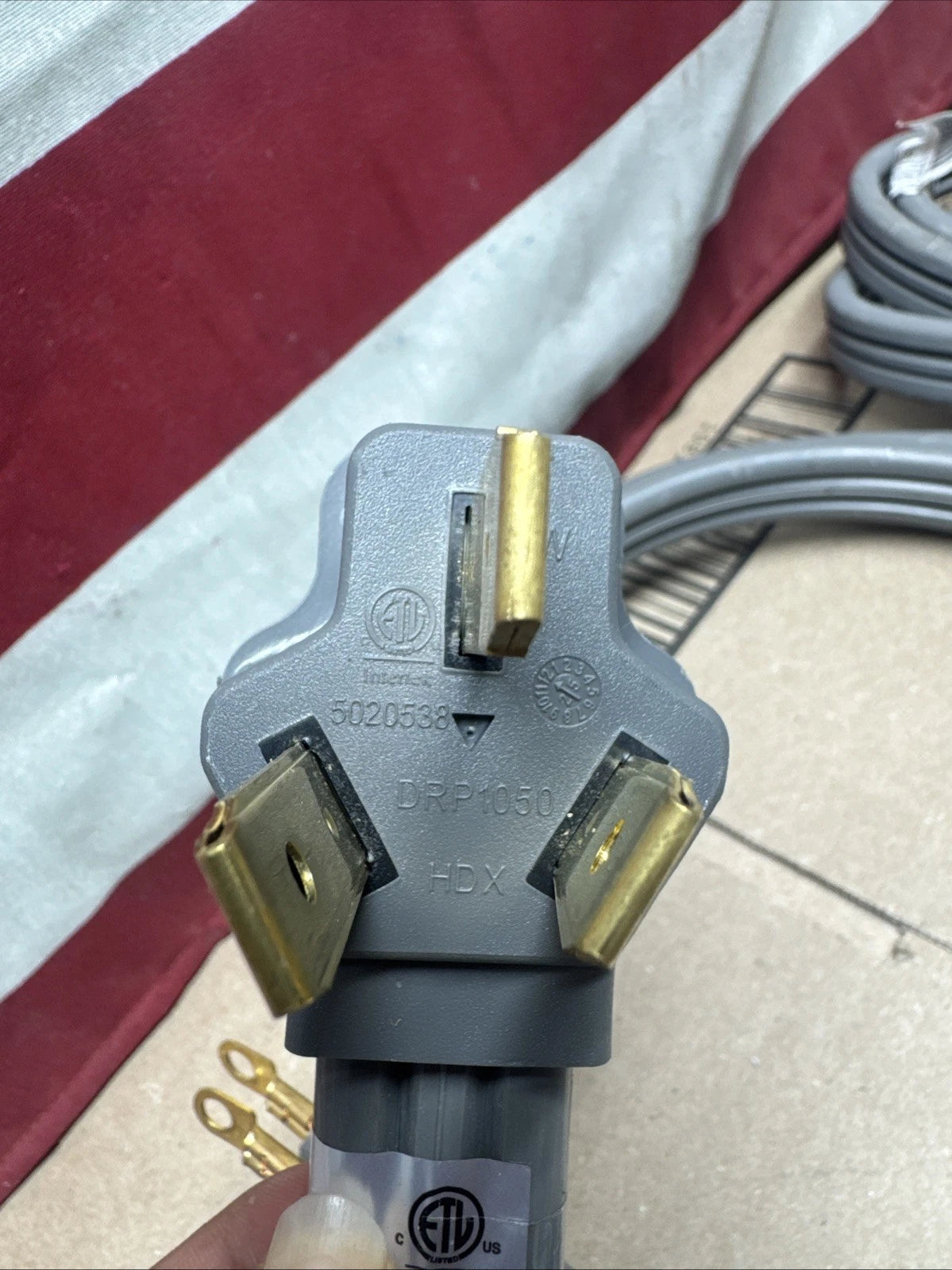 3 Pk HDX Range Power Cord Gray 3-Prong Gauge 6 50A 6 Feet 626 634 NEW IN OB
