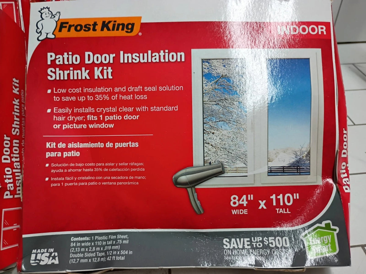 (10 Set) Frost King Patio Door XL Window Insulation Shrink Kit Indoor 84" x 110"