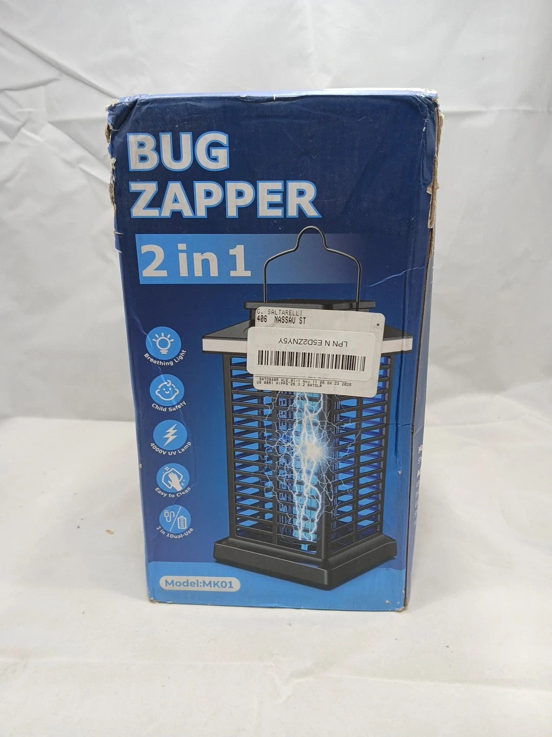 Bug Zapper Mosquito 2 in 1 Portable & Rechargeable MK01 - Black