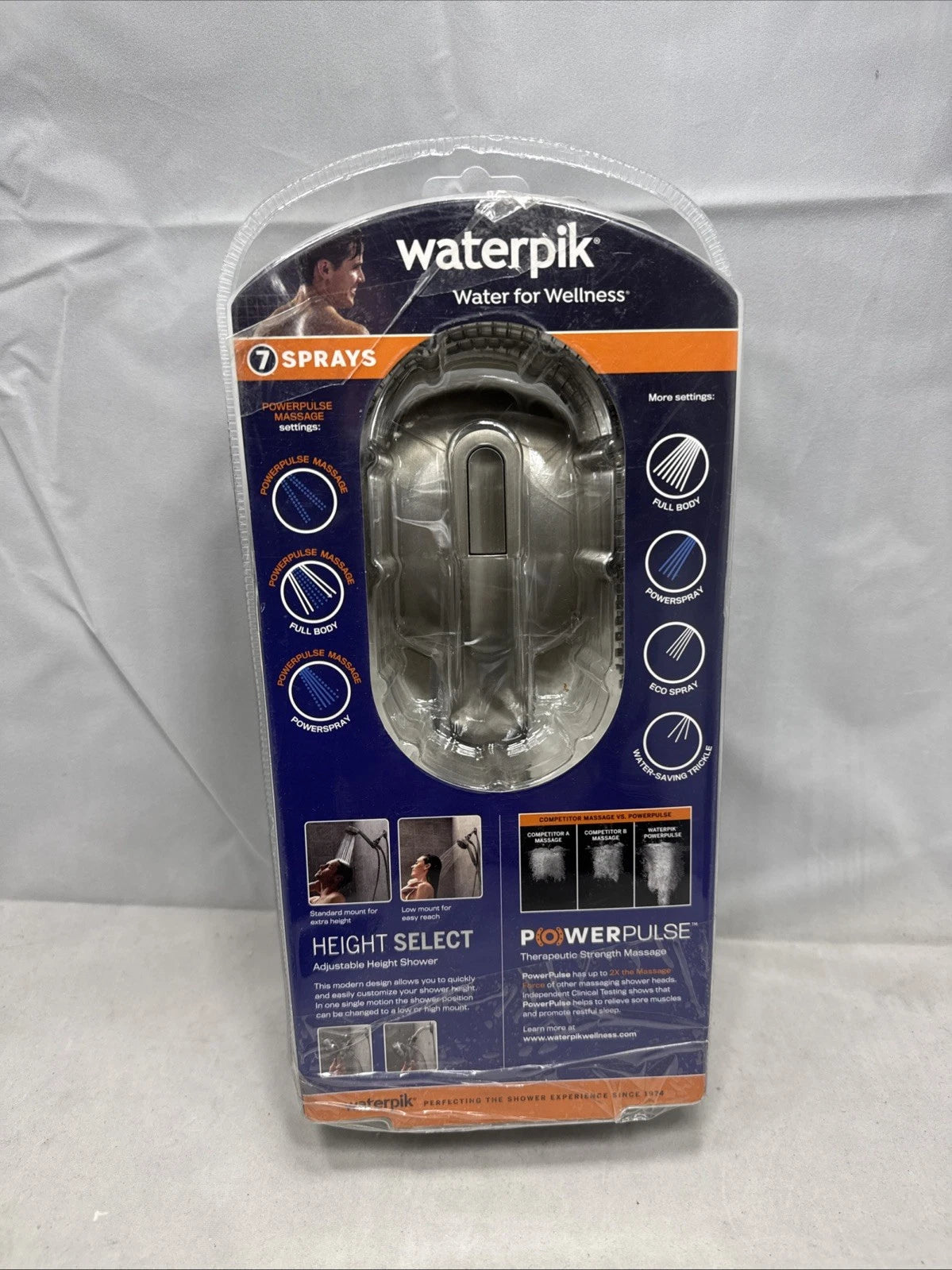 Height Select 7-Spray Patterns With 1.8 GPM 4 In. Height Select Wall Mount