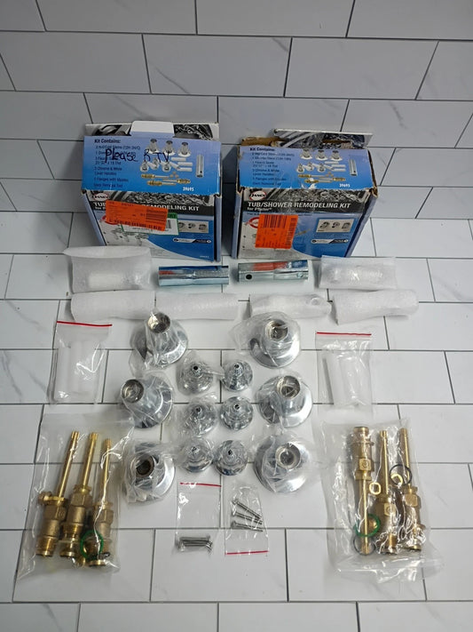 2pk Danco 39695 Tub/Shower Remodeling Kit for Pfister - Porcelain Lever Open Box