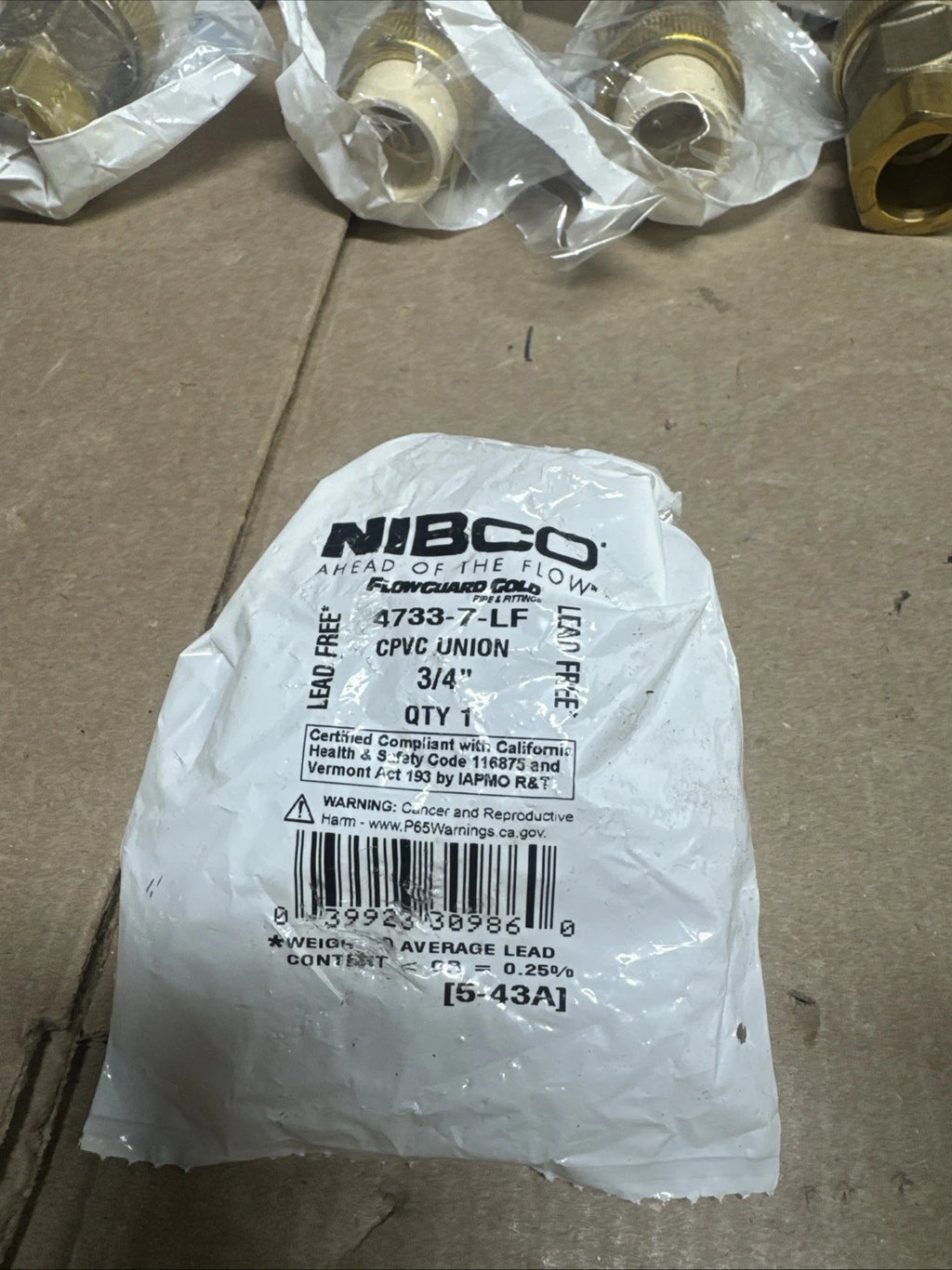 10PACK NIBCO 3/4 in.CPVC-CTS and Copper Alloy Lead-Free Slip x Compression Union