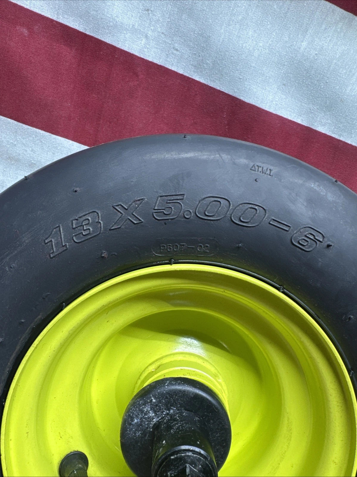 Front Wheel with Tire for Ryobi Z42Li 80v Zero Turn Mower + Axel & Spacers